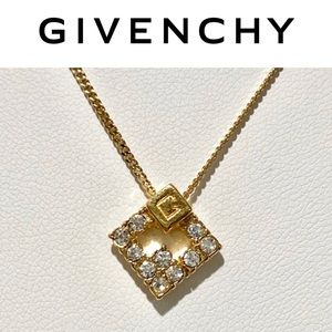NEW Vintage Givenchy crystal G necklace